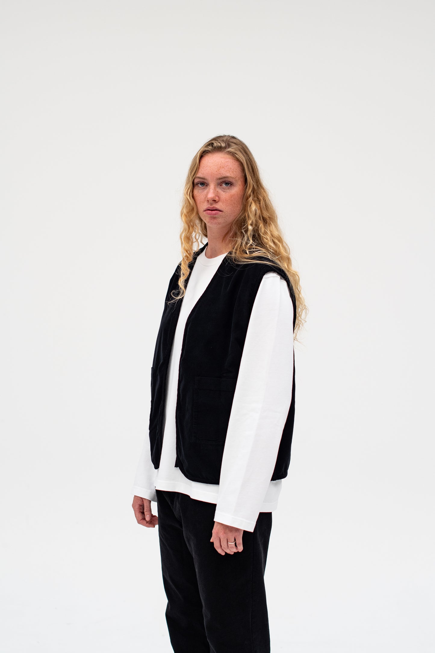Genie Woven Baby Rib Gilet